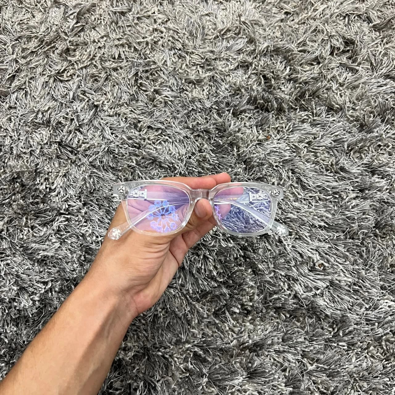 Chrome Hearts carrées — Cristal