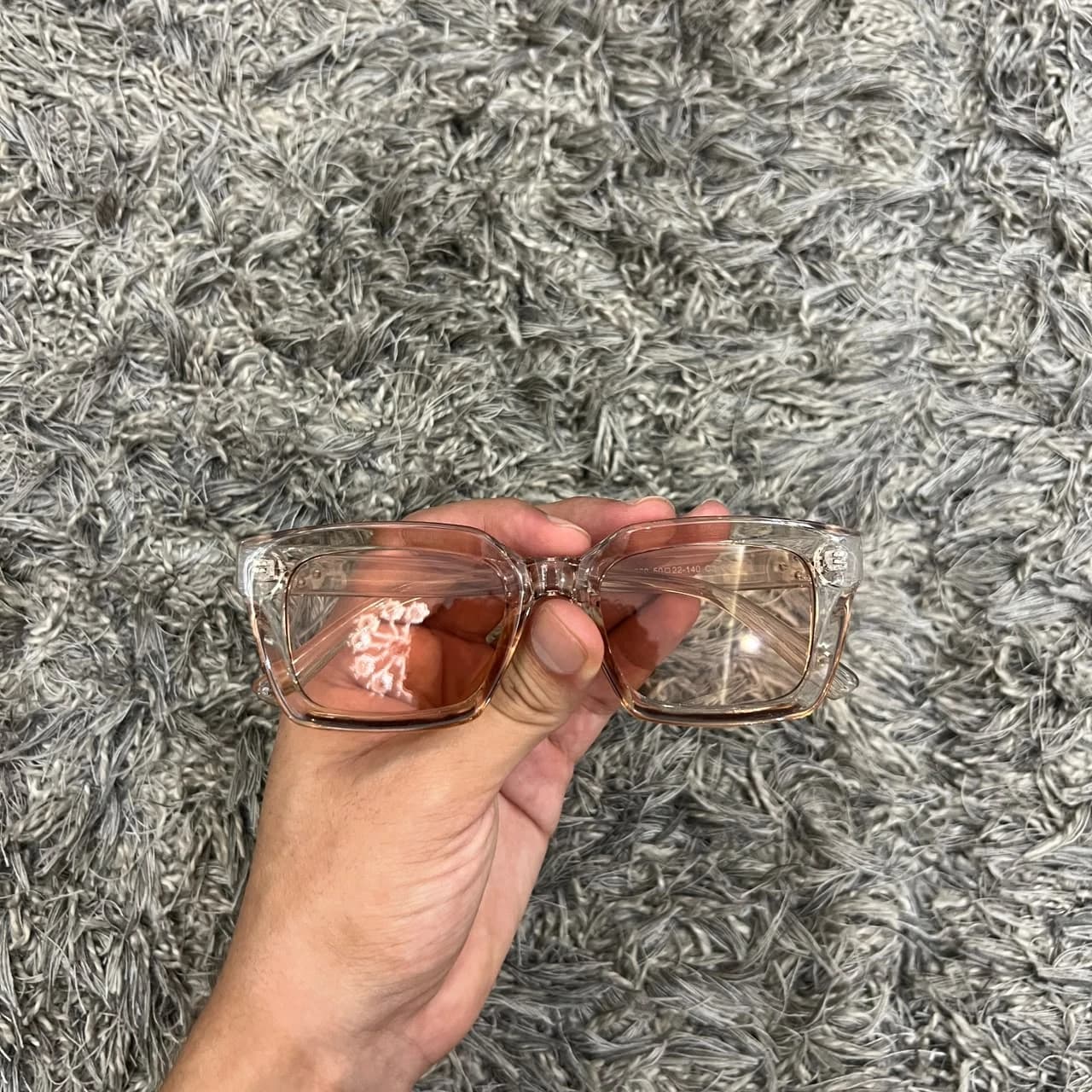 Lunettes carrées en acétate — Champagne
